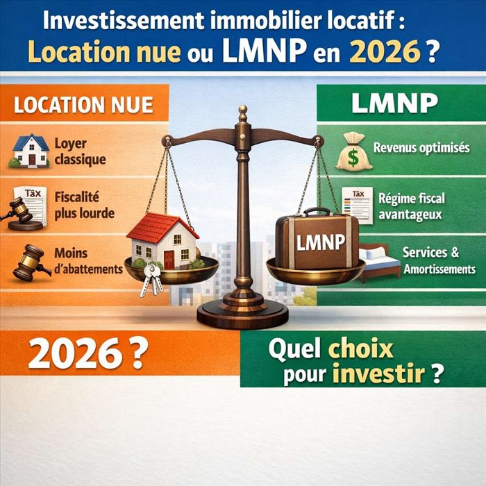 Investissement immobilier locatif : location nue ou LMNP en 2026 ?