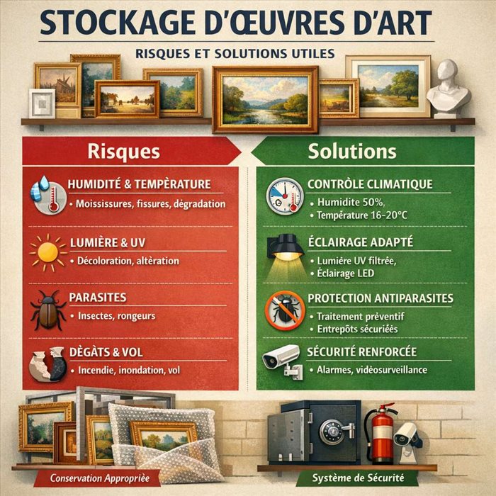 Stockage d’œuvres d’art : risques et solutions utiles